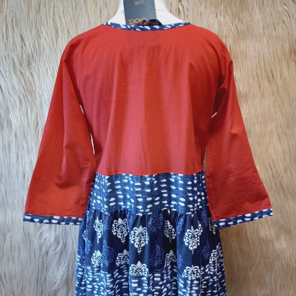 Printed Cotton Blend Full Skirt Indian Kurta/Kurti - Picture 4 of 5